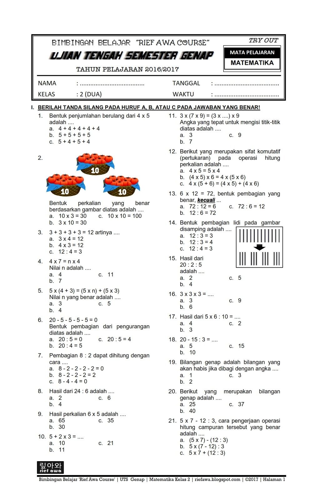Panduan Lengkap: Download Soal Matematika Kelas 2 SD Semester 2 PDF untuk Memperkuat Pemahaman Anak