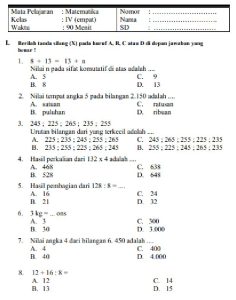 Kunci Jawaban Soal Matematika Kelas 4 Dalchaebi