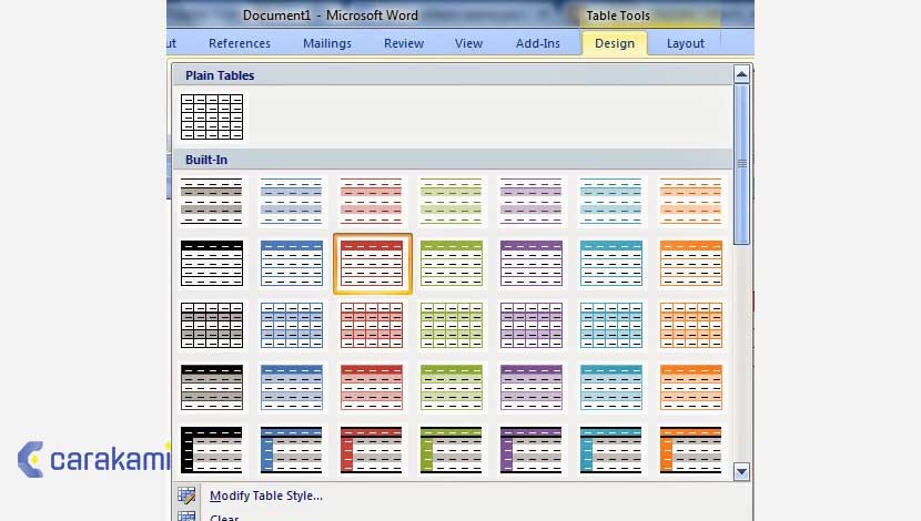 Cara Mengubah Atau Mengganti Warna Garis Tabel Di Microsoft Word My