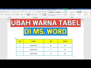 Cara Mengubah Warna Tabel di Word Ini Langkah Mudahnya
