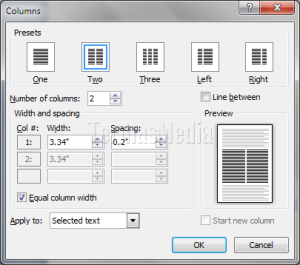 SINAU BARENG Membuat Kolom Koran Newspaper Columns Di Microsoft Word