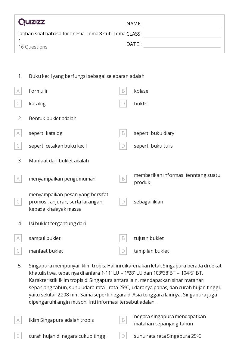 50 lembar kerja Mengidentifikasi Masalah dan Solusi dalam Membaca
