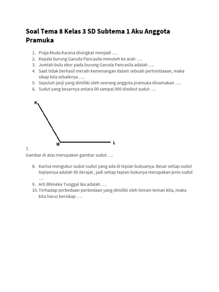 Sebelum Ujian 2026, Kuasai Dulu 7 Soal Tema 8 Kelas 3 Subtema 1 yang Paling Sering Menjebak!