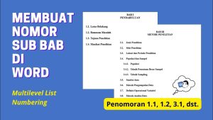 Cara Penulisan Sub Bab Yang Benar - Free Word Template