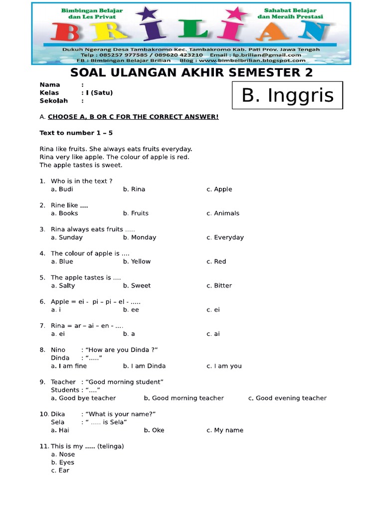 Ternyata 6 Soal Bahasa Inggris Kelas 3 MI Semester 1 tentang Menulis Tanggal Bikin Bingung
