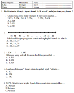 Contoh Soal Uas Matematika Kelas 7 Semester 1 Dalchaebi