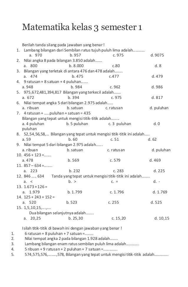Wajib Tahu! Soal Semester 1 Kelas 3 2026 Ini Bikin Nilai Anak Melejit, Tanpa Les Tambahan