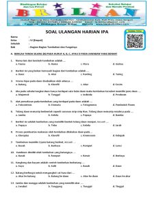 5 Contoh Soal IPA Kelas 4 tentang Bagian Tumbuhan yang Sering Muncul di Ujian