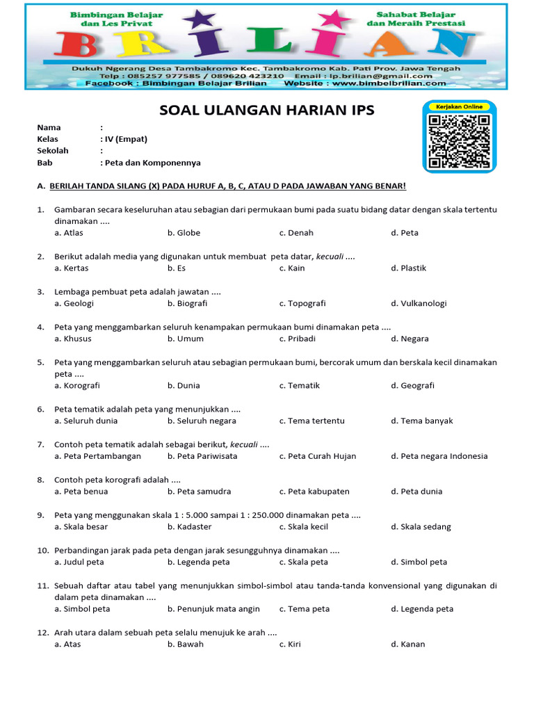 5 Contoh Soal Ujian Semester 2 Kelas 4 SD IPS dan Kunci Jawaban Tersembunyi yang Wajib Tahu