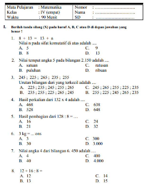 7 Contoh Soal Ujian Tema 8 Kelas 4 yang Wajib Dikuasai Sebelum Terlambat 7 Contoh Soal Ujian Tema 8 Kelas 4 yang Wajib Dikuasai Sebelum Terlambat