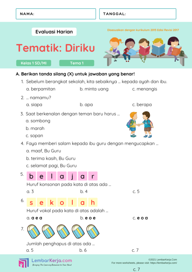 Akhirnya Tahu Cara Evaluasi Soal Tematik Tema 1 Kelas 4 yang Benar, 5 Kesalahan Ini Sering Bikin Nilai Anjlok