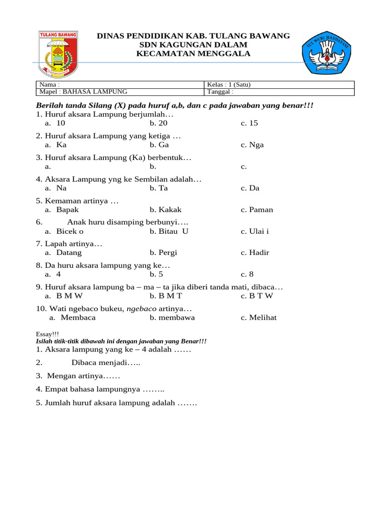Akhirnya Terungkap! Jokowi Orang Desa, Ini 5 Fakta Soal Bahasa Lampung Kelas 1 Akhirnya Terungkap! Jokowi Orang Desa, Ini 5 Fakta Soal Bahasa Lampung Kelas 1