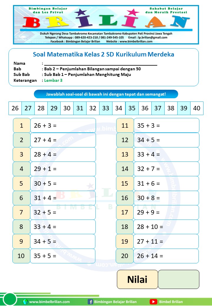 10 Contoh Soal SD Kelas 2 Menentukan Hasil Penjumlahan dan Selisih yang Wajib Dikuasai Siswa