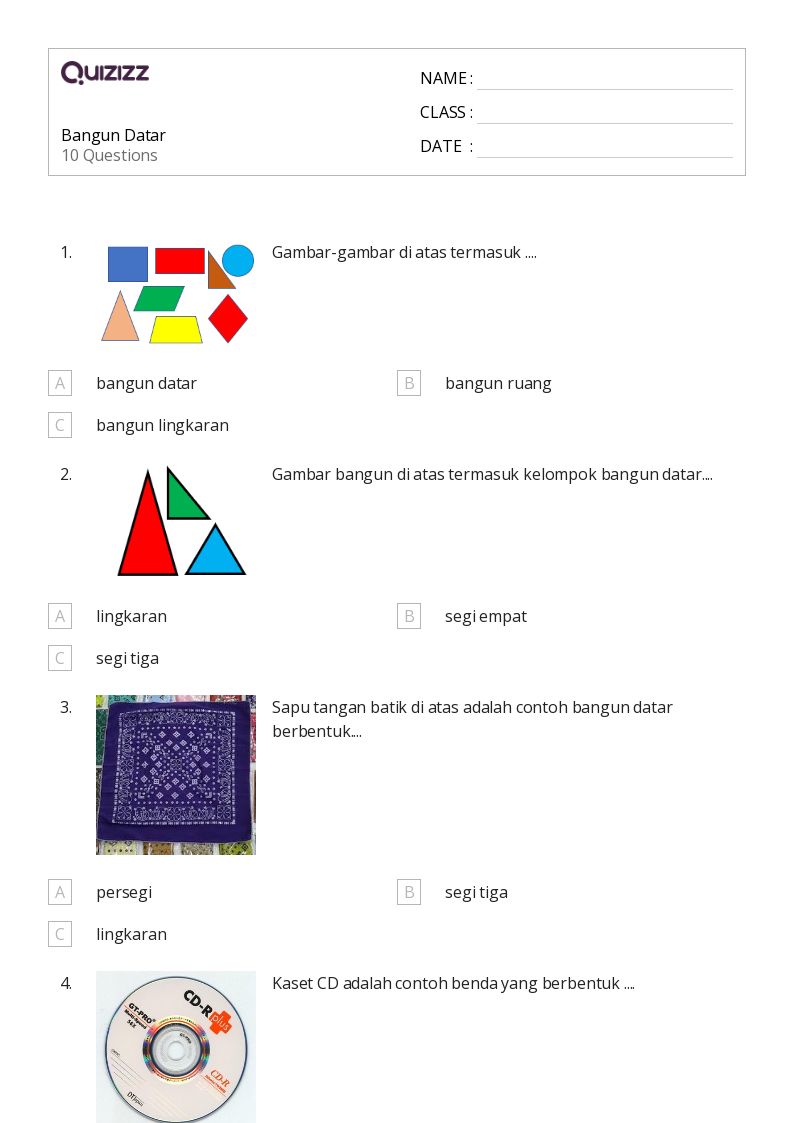 7 Contoh Soal Matematika Kelas 1 SD Bangun Datar yang Wajib Diketahui Sebelum Ujian