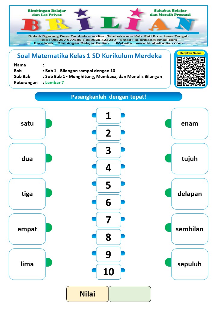7 Rahasia Contoh Soal Matematika Kelas 1 SD Bilangan Lambang Bilangan yang Wajib Diketahui