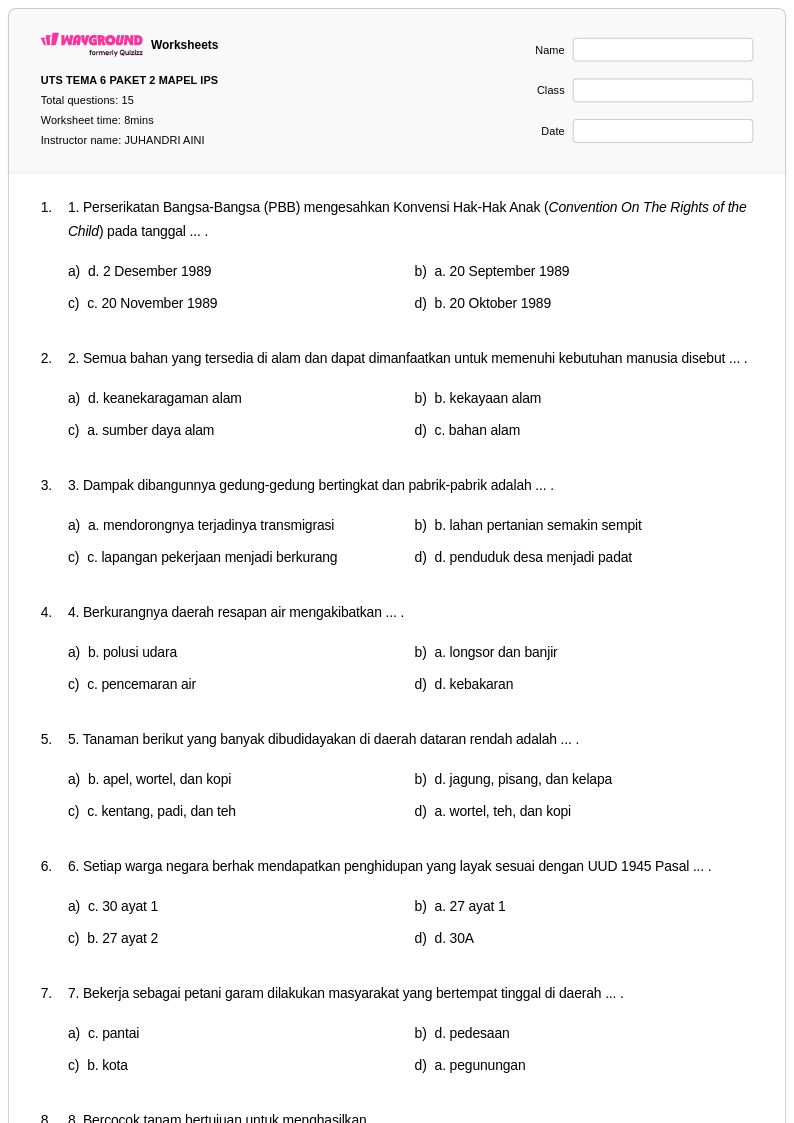 Akhirnya Tersedia Downloud Soal UTS Tema 6 Sub.1 dan 2 Kelas 4 Plus Kunci Jawaban Terbaru untuk Persiapan Ujian.