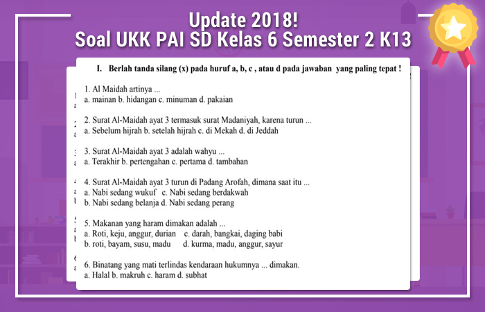 Contoh Latihan Soal Ukk Pai Sd Kelas 6 Semester 2 Terbaru idn paperplane