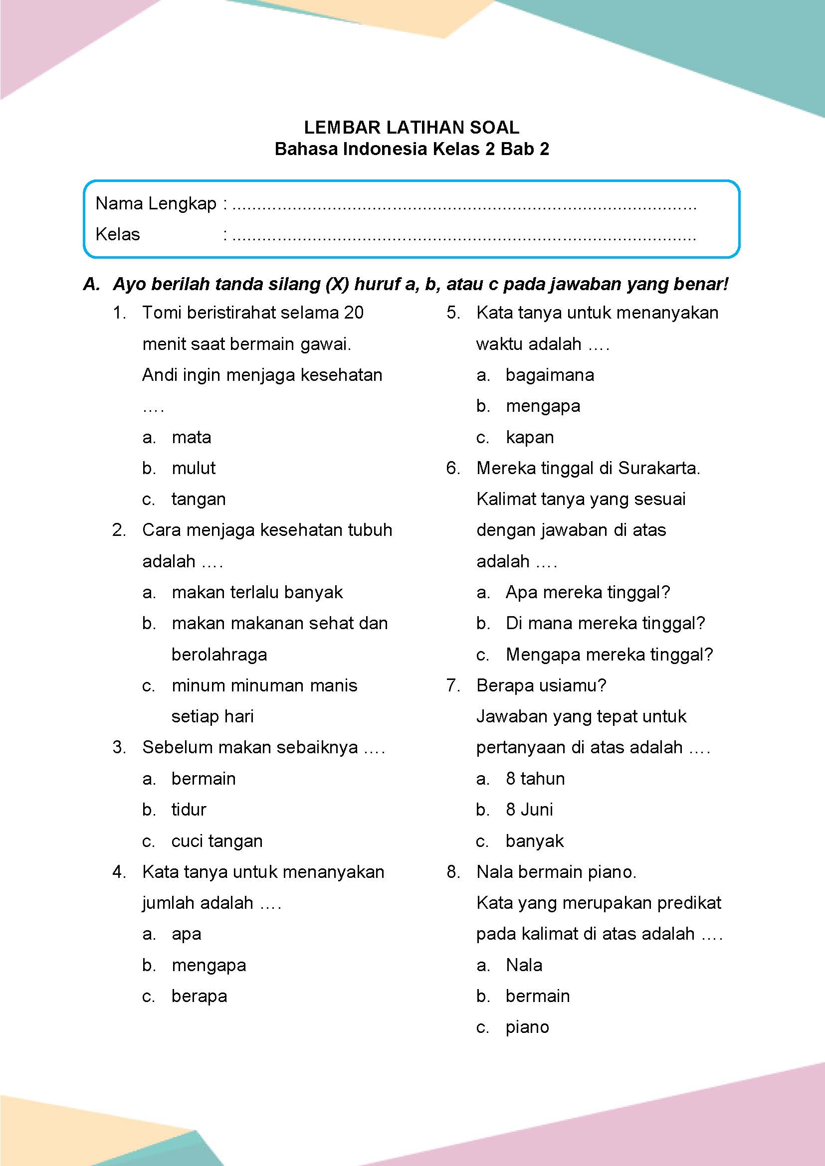 Rahasia Contoh Soal SD Kelas 2 Bahasa Indonesia yang Bikin Anak Betah Belajar Interaktif