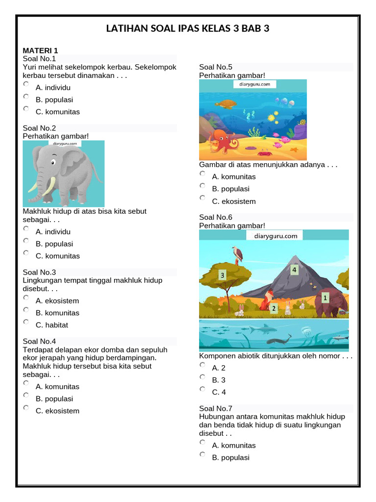 Ternyata Begini Pola Latihan Soal IPA Semester 2 Kelas 3 SD yang Efektif dan Menyenangkan untuk Anak