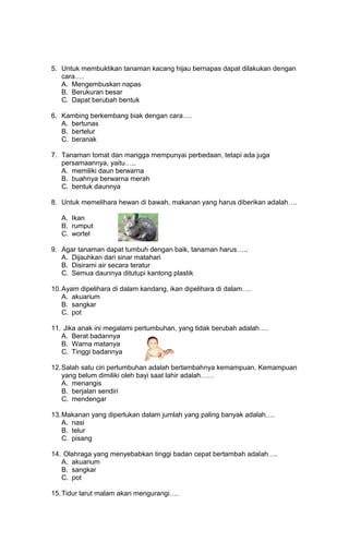 Ternyata Ini Rahasia Latihan Soal IPA Kelas 3 SD Tanaman Toga yang Sering Terlewat di Buku Pelajaran