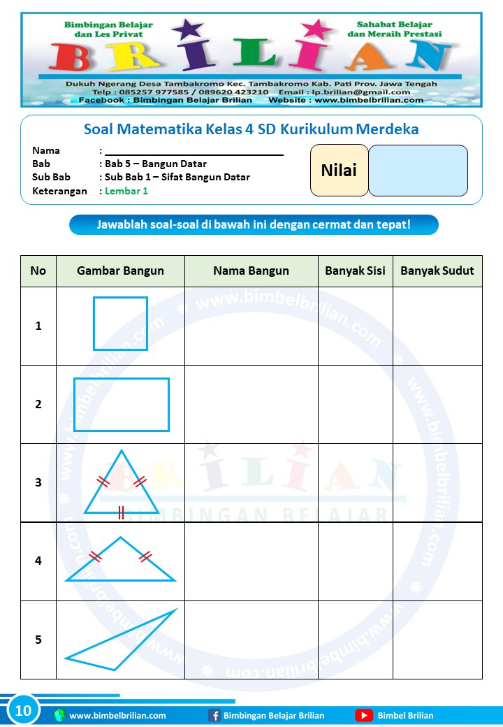 Ternyata Masih Banyak Guru yang Belum Tahu Cara Download Filetype Doc Soal Matematika Kelas 4 SD Bangun Datar Siap Cetak