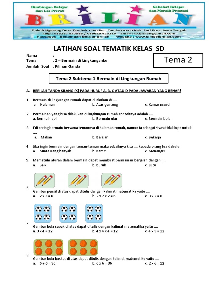 7 Rahasia Contoh Soal Kelas 2SD Tema 1 dan 2 Terbukti Membantu Anak Sukses di Tahun 2026