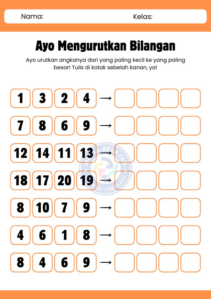 Rahasia 5 Contoh Soal Matematika Kelas 1 SD Mengurutkan Bilangan Bikin Anak Cepat Paham