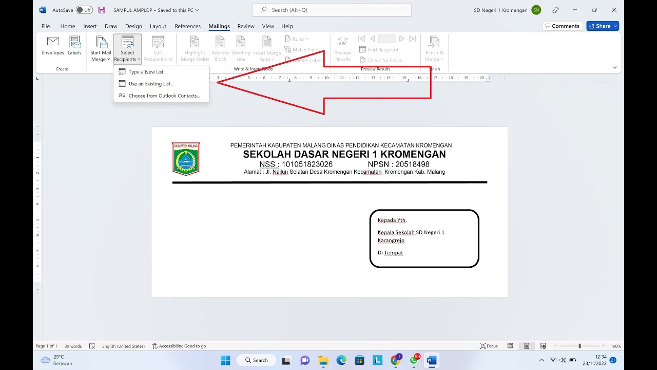 Rahasia Cepat Cara Mengaktifkan Mailing di Word Agar Kerja Jadi Lebih Efisien