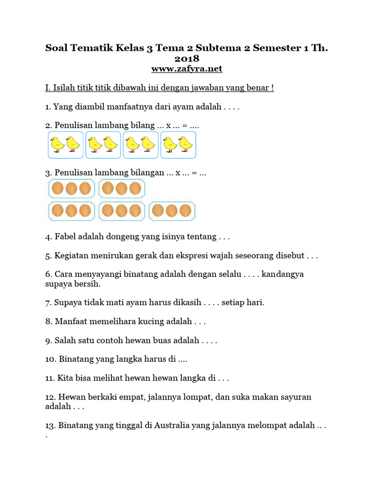 Rahasia Skor Sempurna Kerjakan Soal Tema 2 Kelas 3 K13 Terbaru yang Wajib Tahu