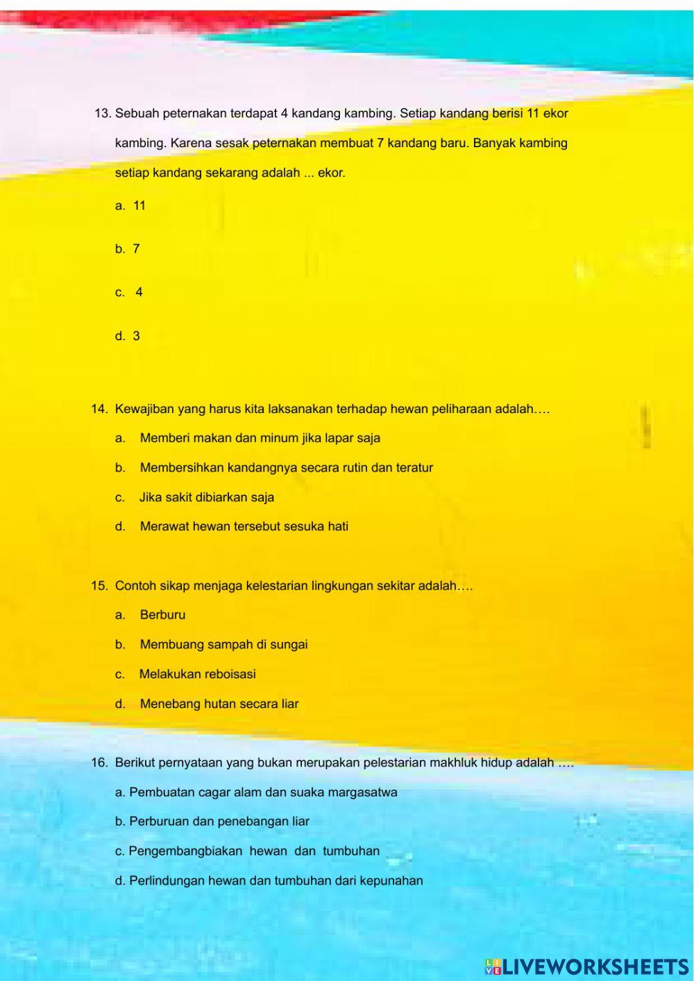 Rahasia Skor Tinggi Lewat Soal Tema 2 Kelas 3 Juragan Les yang Wajib Kamu Tahu