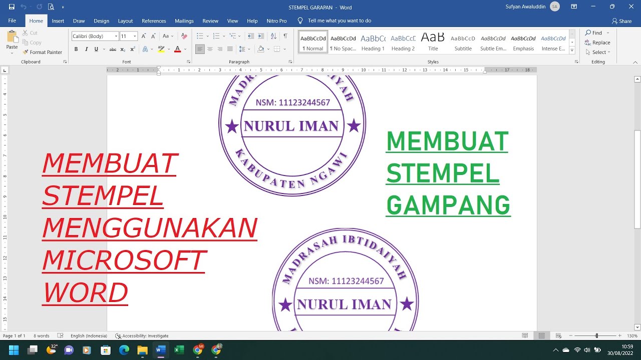 Ternyata Begini Cara Membuat Stempel dengan Word 2007 Agar Hasilnya Sangat Profesional