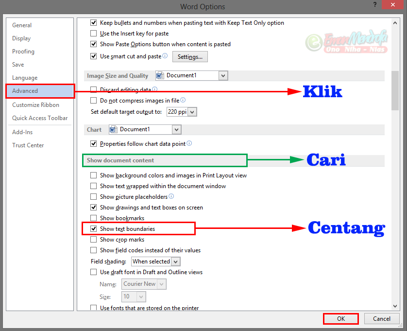 Ternyata Mudah, Ini Cara Menampilkan Text Boundaries di Word 2016 yang Jarang Diketahui